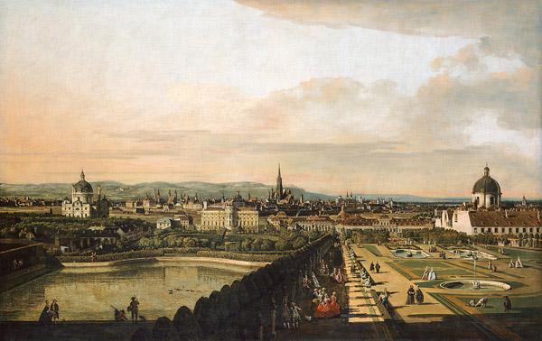 Bernardo Bellotto Wien, vom Belvedere aus gesehen. oil painting image